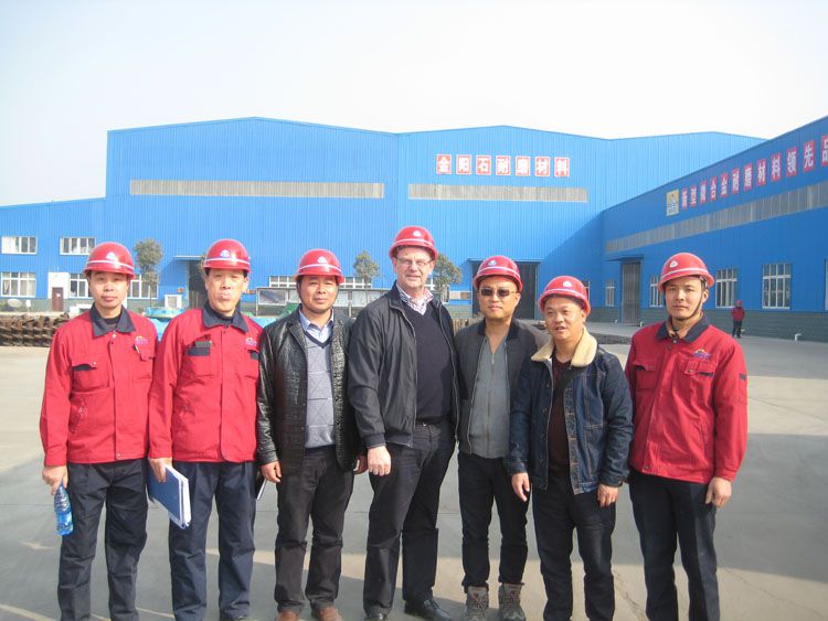荷兰客户考察金阳石耐磨件